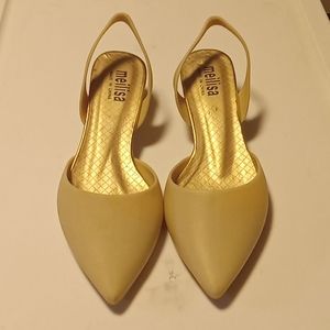 Sling Back Kitten Heel Jelly Pumps